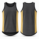 Sandy Taupe & Charcoal Grey - Black Trim | Shearing Singlet