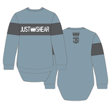 JS Slate Blue - Embroidered Logo | Long Tail Sweater