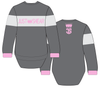 JS Pink & Grey - Embroidered Logo | Long Tail Sweater