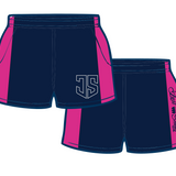 Navy & Pink | Footy Style Shorts