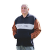 JS | Albury Rust, Navy & Grey | Half Zip Long Tail Rugby Collar