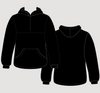 Black | Half Zip No Tail Hoody