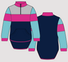 Aqua, Hot Pink, Grey & Navy | Collared Long Tail Jumper