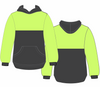 Hi Vis Lime & Gunmetal Grey | No Zip Hoody | Just Tradies