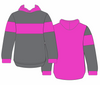 Hot Pink & Gunmetal Grey | No Zip Hoody | Just Tradies