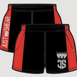 Black & Red JS | Footy Style Shorts