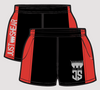 Black & Red JS | Footy Style Shorts