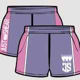 Pastel Pink & Purple JS | Footy Style Shorts