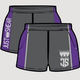 Purple & Grey JS | Footy Style Shorts