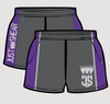 Purple & Grey JS | Footy Style Shorts