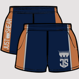 Navy & Rust JS | Footy Style Shorts