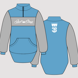 JS | Light Blue & Grey "Narromine" | Half Zip Long Tail Collared Jumper