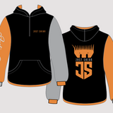 JS | Orange, Grey & Black "Moe" | Half Zip Tradie Tail Hoody
