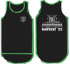 Harvest '25 | Black - Green Trim | Shearing Singlet