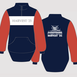 Harvest '25 Red, Navy & White Stripe| Collared Long Tail Jumper