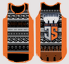 Orange & Grey Ugly Christmas Singlet | JS Sports Performance Singlet
