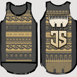 Sandy Taupe & Grey Ugly Christmas Singlet | JS Sports Performance Singlet