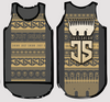 Sandy Taupe & Grey Ugly Christmas Singlet | JS Sports Performance Singlet