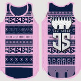 Pink & Navy Ugly Christmas Singlet | JS Sports Performance Singlet