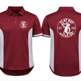 "Flat Out" Maroon & Grey | Performance Polo Shirt