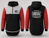 Burning Diesel - Red, Grey & Black | Half Zip Long Tail Hoody