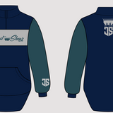 JS | Petrol & Navy "Cobram" | Half Zip Long Tail Collared Jumper