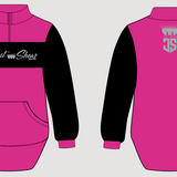 JS | Hot Pink & Black "Oatlands" | Half Zip Long Tail Collared Jumper