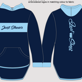 JS | "Kimba" Sky Blue & Navy | No Zip Long Tail Hoody