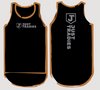 Just Tradies - Black with Chestnut Trim Tradie Singlet