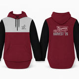 Harvest 26 - Maroon, Black & Grey | Half Zip Long Tail Hoody
