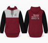 Harvest 26 - Maroon, Black & Grey | Half Zip Long Tail Hoody