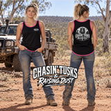 Chasin Tusks | Black - Hot Pink Trim | Shearing Singlet
