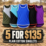 Mystery 5 pack singlets