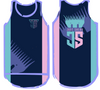 Aqua & Pink Neon Style | Just Shear Sports Performance Singlet