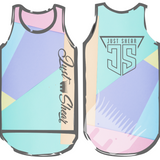 Pastel Geo - Smoke Trim | Just Shear Sports Performance Singlet