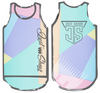 Pastel Geo - Smoke Trim | Just Shear Sports Performance Singlet