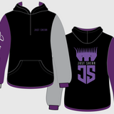 JS | Purple Twilight - Navy & Hot Pink | Half Zip No Tail Hoody