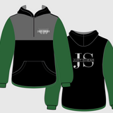 JS | Wagin Green, Black & Smoke | Half Zip No Tail Hoody