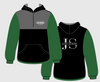 JS | Wagin Green, Black & Smoke | Half Zip No Tail Hoody