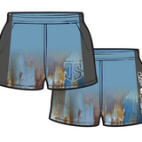 Blue Rust & Grey | Footy Style Shorts