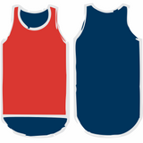 Red & Navy - White Trim | Shearing Singlet