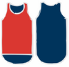 Red & Navy - White Trim | Shearing Singlet