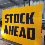 Stock Ahead Sign