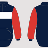 Navy, Red & White Stripe| Collared Long Tail Jumper