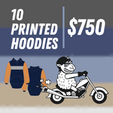 EOFY - 10 Printed Hoodies