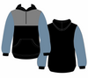 Smoke Grey, Slate Blue & Black | Half Zip Hoody | Just Tradies