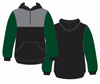 Dark Green, Black & Smoke Grey | Half Zip Hoody | Just Tradies
