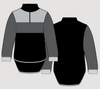 Black, Light Grey & Charcoal Stripe| Collared Long Tail Jumper