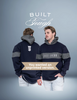 Navy & Charcoal Grey Stripe | No Zip Long Tail Hoody