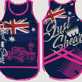 Pink True Blue | Just Shear Sports Performance Singlet